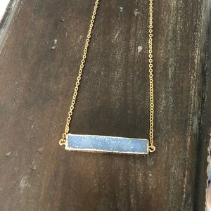 Druzy Bar Necklace